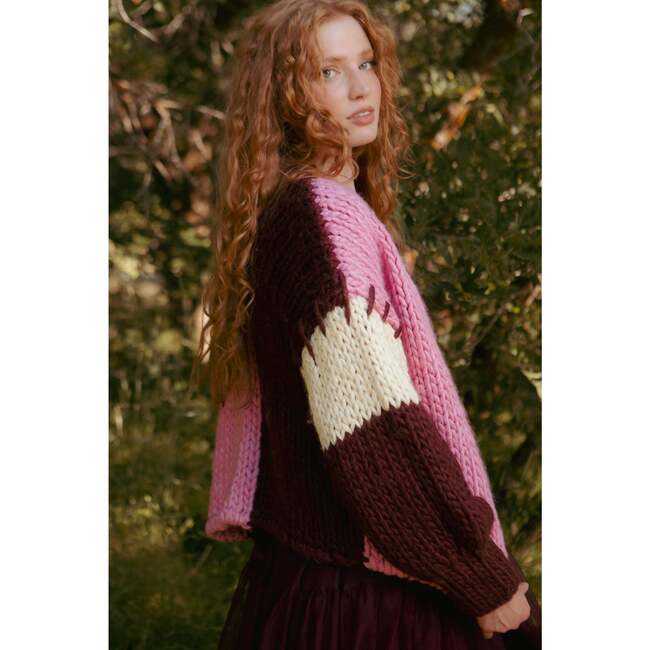 Marissa Sweater in Pink & Red - Sweaters - 4
