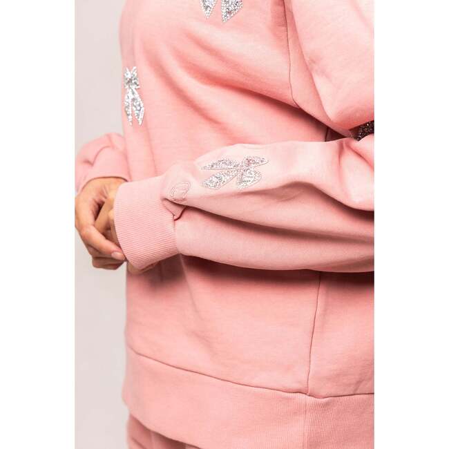 Micah Crew Neck Sweatshirt in Pink & Bows - Sweatshirts - 4