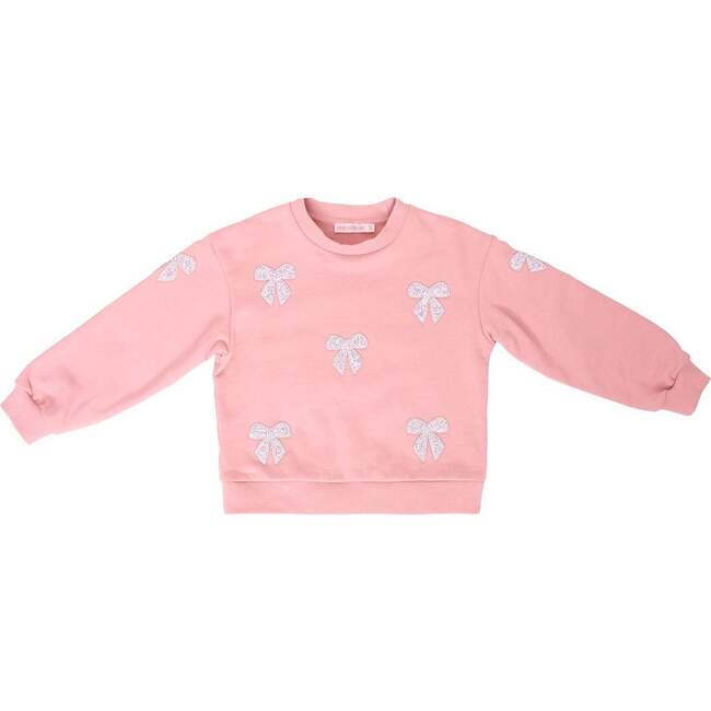 Mini Micah Crew Neck Sweatshirt in Pink & Bows