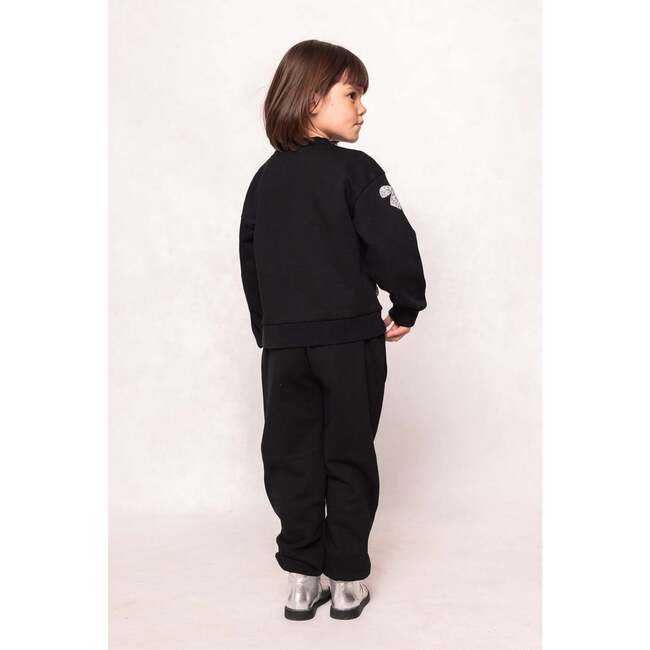 Mini Micah Crew Neck Sweatshirt in Black & Bows - Sweatshirts - 5