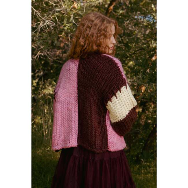Marissa Sweater in Pink & Red - Sweaters - 5