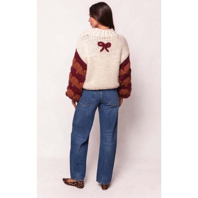 Aimee Sweater in Orange & Cream - Sweaters - 6