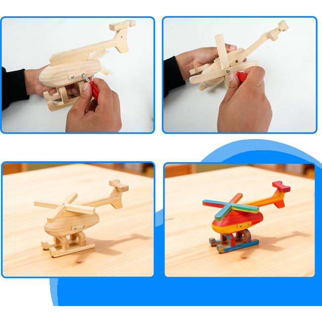3-Piece Wood Building Toy Kit - Arts & Crafts - 4