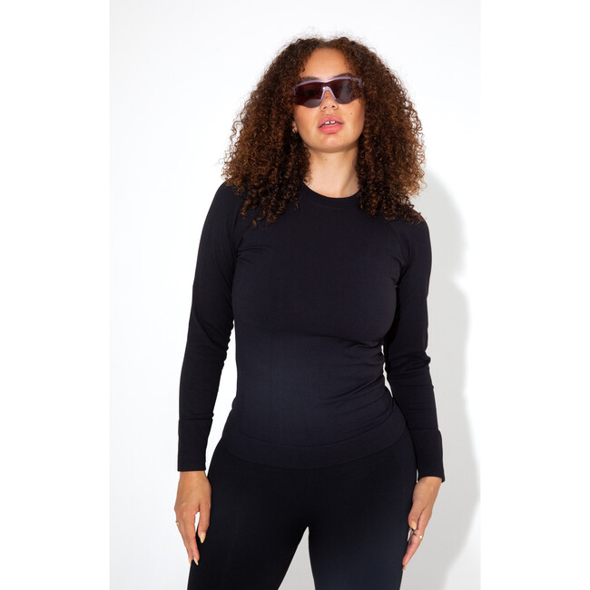 Women's Johnson Seamless Top, Black - T-Shirts - 3