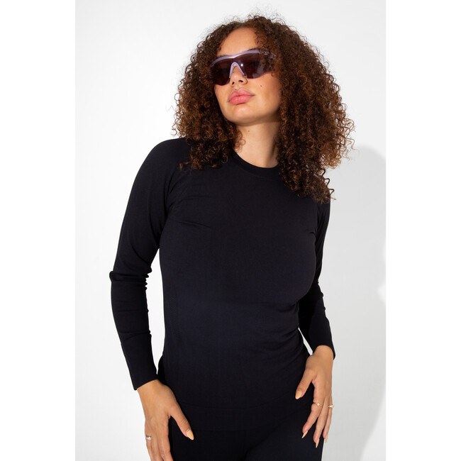 Women's Johnson Seamless Top, Black - T-Shirts - 4