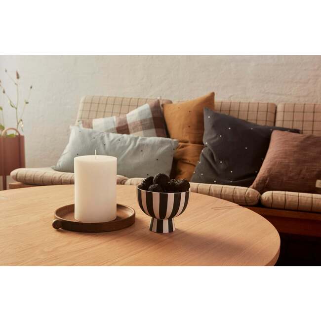 Kyoto Dot Cushion Long, Dusty Blue