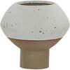Hagi Mini Vase, White / Light Brown - Vases - 1 - thumbnail