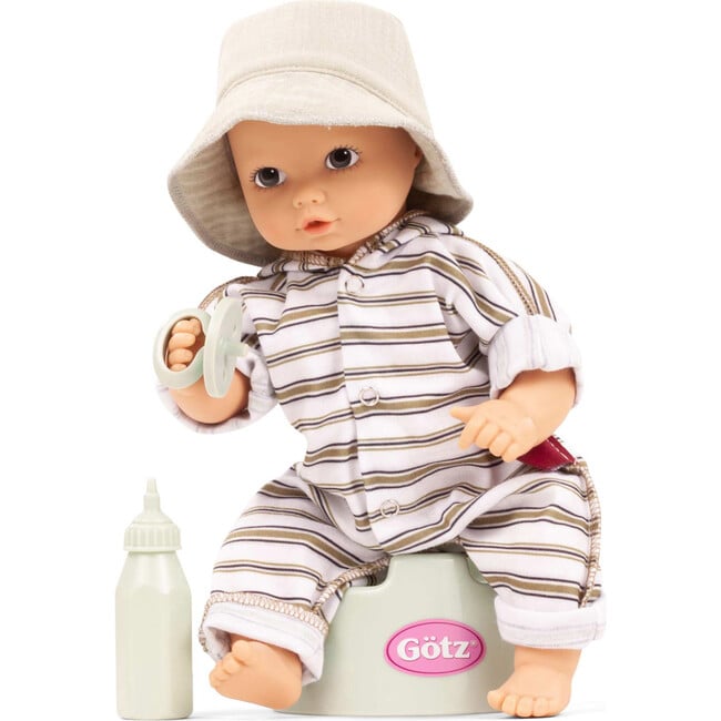 Aquini Girl: 13" Potty Baby Doll - Urban Stripes
