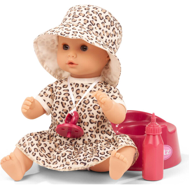 Aquini Girl: 13" Potty Baby Doll - Spotted Cat - Dolls - 3