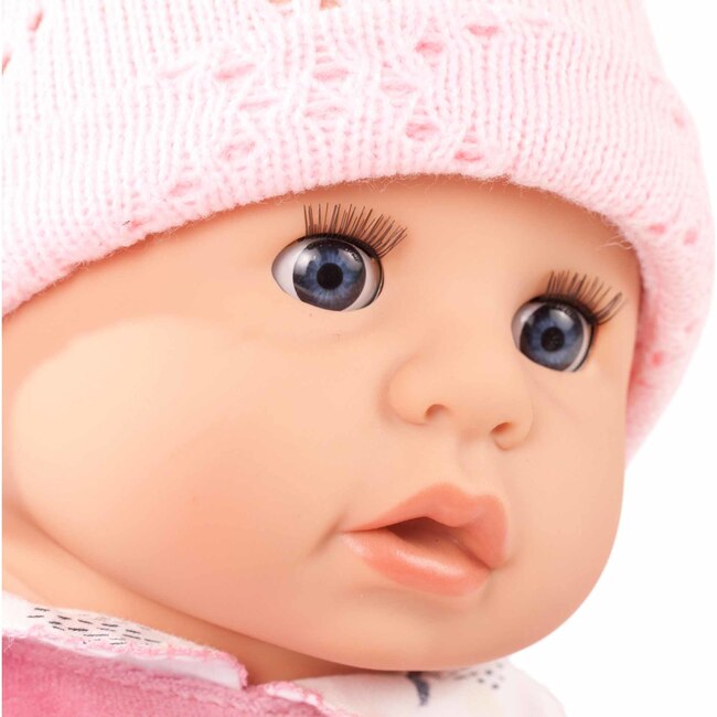 Cookie Hedgehog 19" Soft Baby Doll in Pink with Blue Sleeping Eyes and Accessories