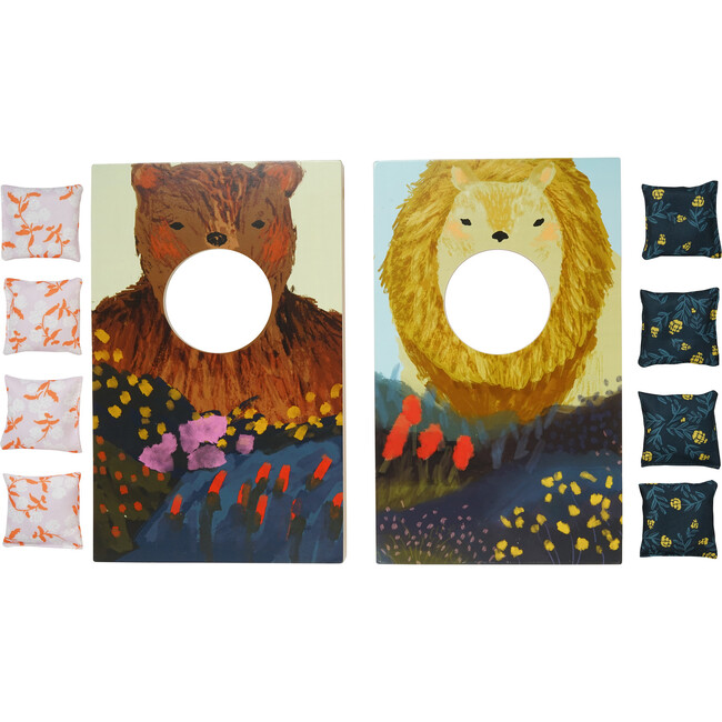 Wild Ones Wooden Bean Bag Toss Game for Kids