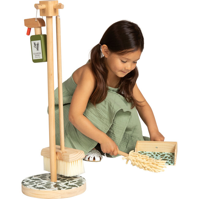 Wooden Pretend Housekeeping Cleaning Set - Role Play Toys - 5