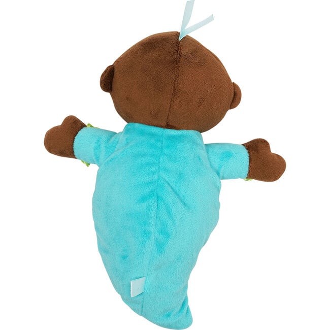 Snuggle Pod Sweet Pea Brown First Baby Doll with Cozy Sleep Sack - Dolls - 4