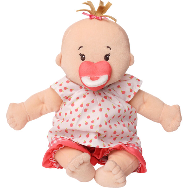 Peach Doll with Light Brown Hair - Soft Dolls - 1