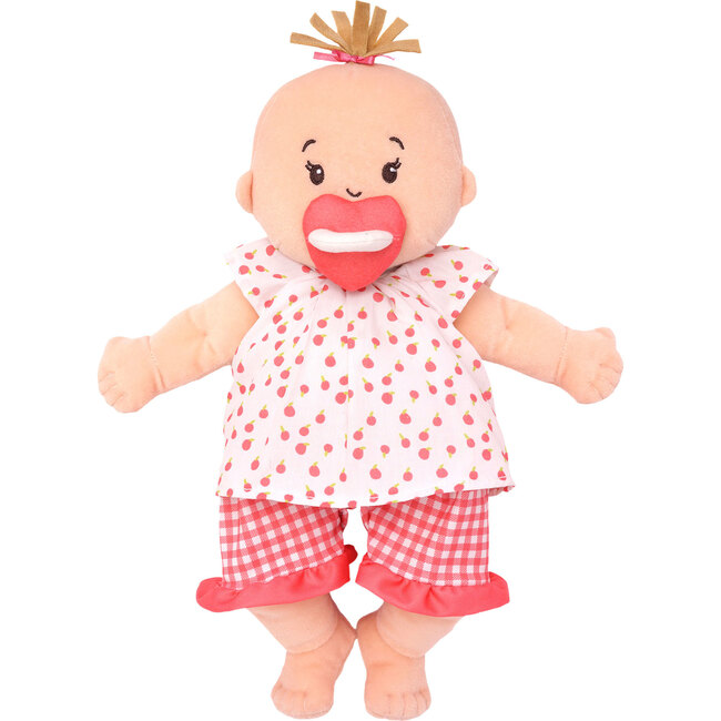 Peach Doll with Light Brown Hair - Soft Dolls - 5