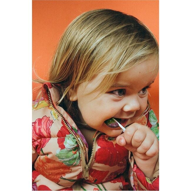Polina Kids Puffer, PAINTED FLORAL - Jackets - 4