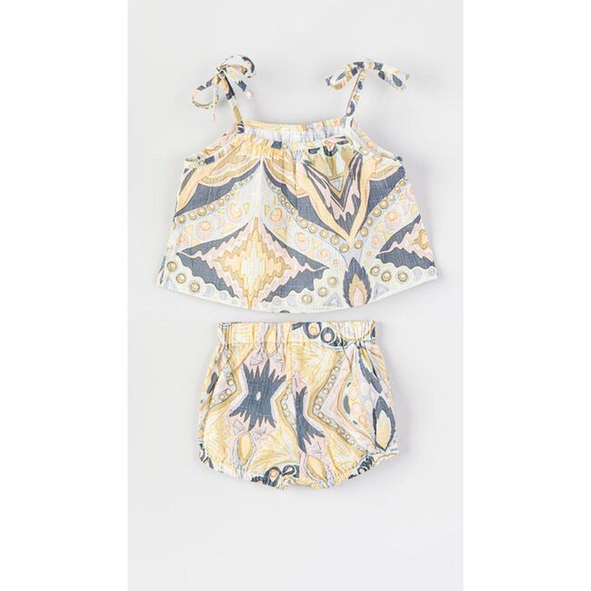 Rooney Geometric Cotton Set, ALOE MULTI - Mixed Apparel Set - 3