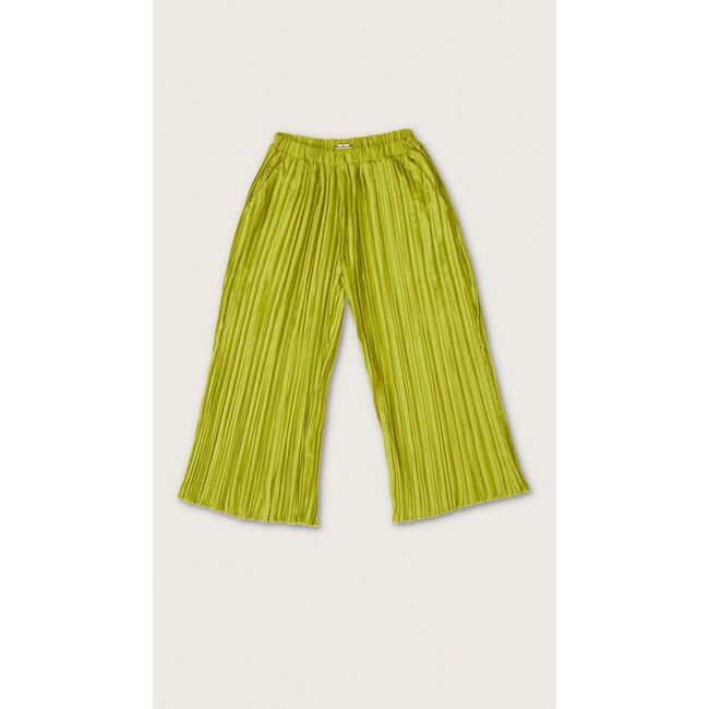 Kassie Pleated Satin Kids Pant, PINE