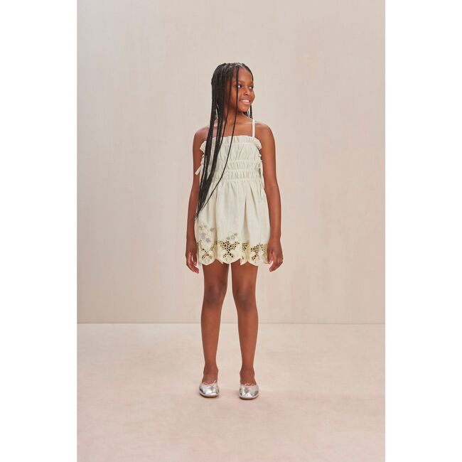 Lola Embroidered Linen Kids Dress, LIGHT HONEYDEW - Dresses - 5