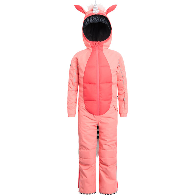 Unidoo Silver Unicorn Snowsuit, Pink - Snowsuits - 1
