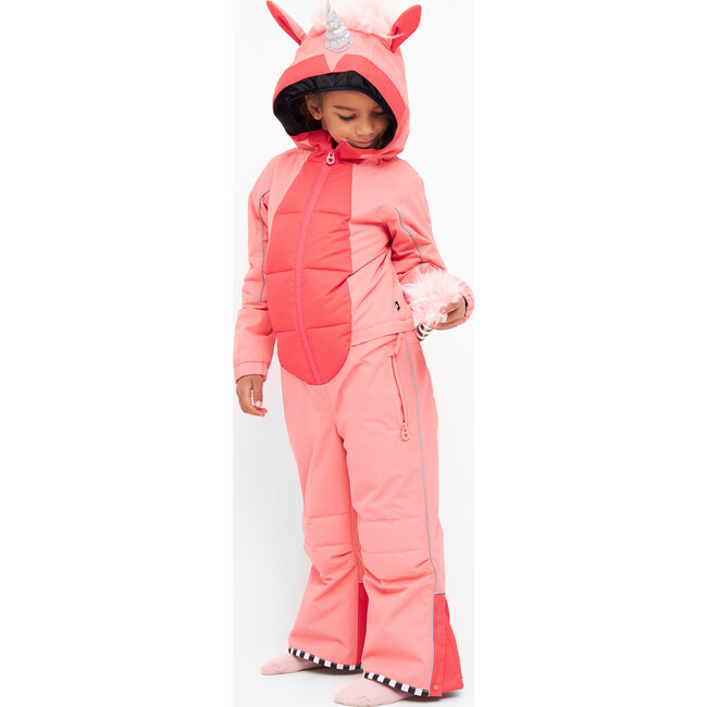 Unidoo Silver Unicorn Snowsuit, Pink - Snowsuits - 2