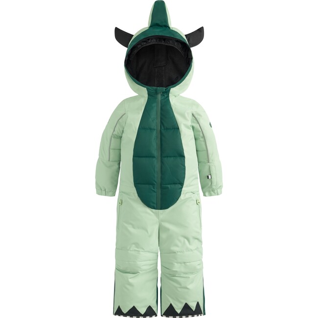 Lilido Monster Adjustable Hood Waterproof Zipper Snowsuit, Mint - Snowsuits - 1