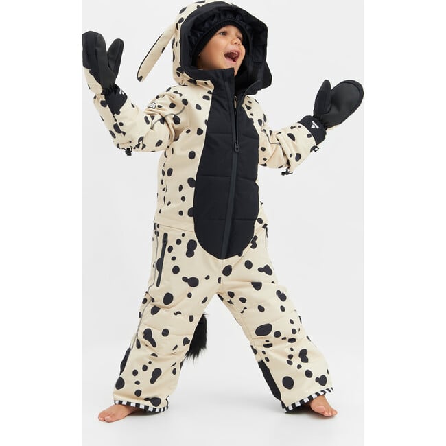 Puppydo Adjustable Hood Waterproof Zipper Snowsuit, Beige