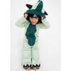 Lilido Monster Adjustable Hood Waterproof Zipper Snowsuit, Mint - Snowsuits - 2 - thumbnail
