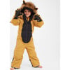 Liodo Lion Adjustable Hood Waterproof Zipper Snowsuit, Golden Brown - Snowsuits - 2 - thumbnail