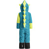 Universe Mondo Monster Snowsuit, Green Blue - Snowsuits - 3 - thumbnail