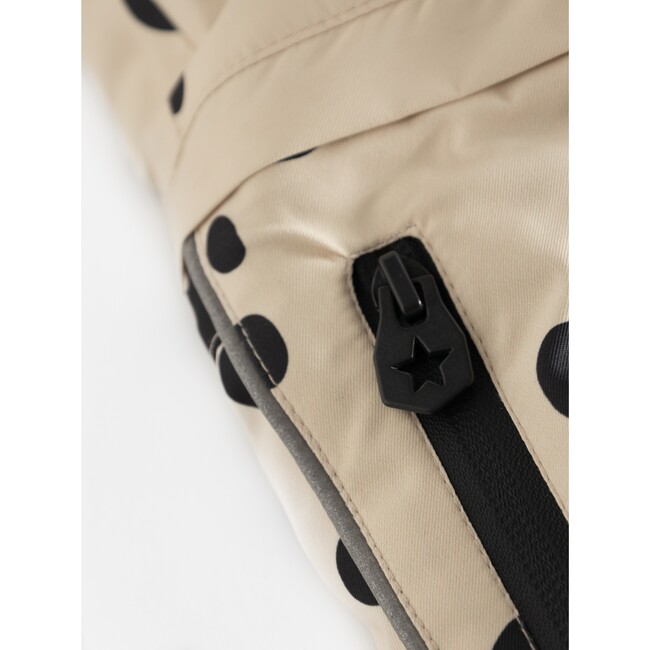 Puppydo Adjustable Hood Waterproof Zipper Snowsuit, Beige - Snowsuits - 5