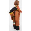 Foxdo Adjustable Hood Waterproof Zipper Snowsuit, Leather Brown - Snowsuits - 7 - thumbnail
