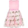 Margarita Embroidered Tulle And Satin Occasion Party Dress, Pink - Dresses - 1 - thumbnail