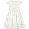 Clara Smocked Floral Embroidered Cotton Baby Occasion Dress, White - Dresses - 1 - thumbnail