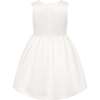 Joy Satin Bows Occasion Party Dress, White & Pink - Dresses - 3 - thumbnail