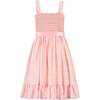 Ava Smocked & Embroidered Gingham Check Girls Party Dress, Pink - Dresses - 1 - thumbnail