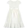Clara Smocked Floral Embroidered Cotton Baby Occasion Dress, White - Dresses - 2