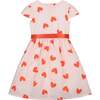 Love Heart Valentines Party Dress With Bow, Pink And Red - Dresses - 2