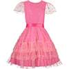 Cinderella Star Tulle Frill Luxury Party Dress, Candy Pink - Dresses - 3