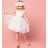Ballet Tutu Tulle Flower Girl Dress, White & Pink - Dresses - 3 - thumbnail