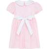 Little Princess Charlotte Hand Smocked Embroidered Girls Dress, Pink - Dresses - 2 - thumbnail