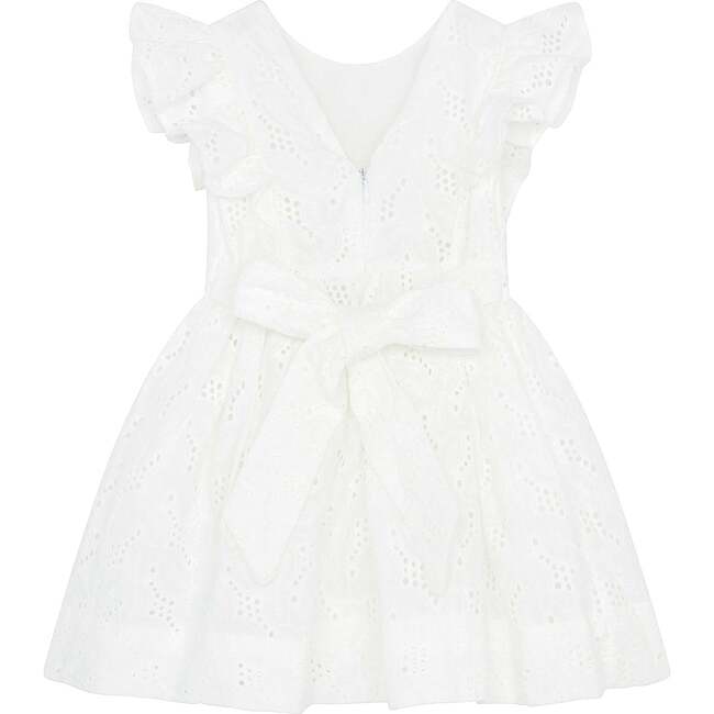 Little Princess Catherine Embroidered Cotton Girls Dress, White - Dresses - 2