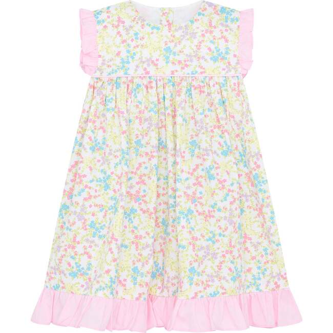 Little Princess Beatrice Tiny Floral Cotton Baby Dress, Pink & White - Dresses - 1