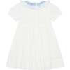 Little Princess Anne Hand Smocked Embroidered Dot Cotton Girls Dress, White & Pink - Dresses - 2 - thumbnail