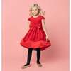 Florence Velvet & Satin Bow Party Dress, Red - Dresses - 3 - thumbnail