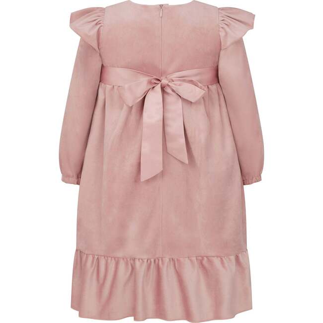 Chloe Velvet & Satin Bow Party Dress, Pink