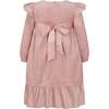 Chloe Velvet & Satin Bow Party Dress, Pink - Dresses - 2 - thumbnail