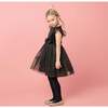 Wednesday Velvet & Glitter Tulle Party Dress, Black - Dresses - 4 - thumbnail