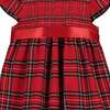 Poppy Smocked Plaid Tartan Baby Party Dress, Red - Dresses - 3