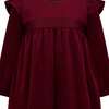 Chloe Velvet & Satin Bow Party Dress, Plum - Dresses - 6